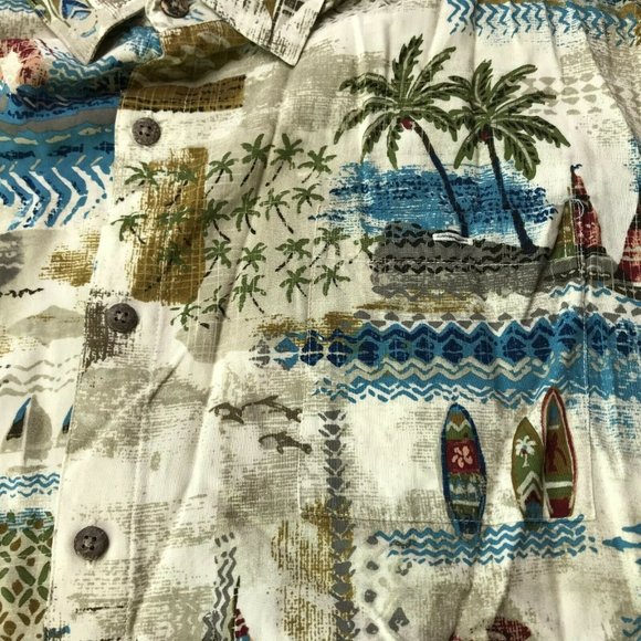 Batik Bay Hawaiian Shirt, Button Down Men's XXL - Picture 7 of 10